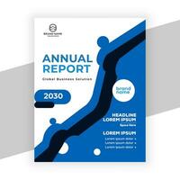 creative corporate annual report template design for data presentation vector