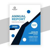 creative corporate annual report template design for data presentation vector