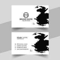 Vector creative abstract brush style business card design