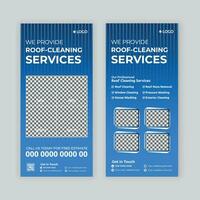 DL flyer, rack card, template  cleaning services dl flyer design vector