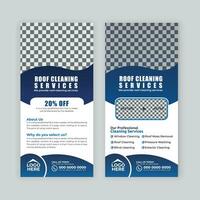 DL flyer, rack card, template  cleaning services dl flyer design vector