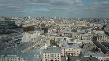 Aerial scene of populous Moscow city, Russia video