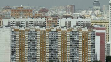 Apartment houses in densely populated city Moscow, Russia video