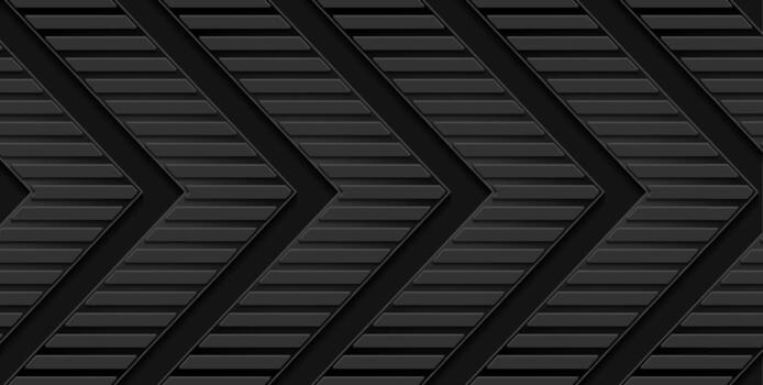 Black abstract tech geometric background with arrows vector