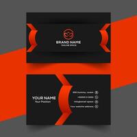 vector abstract black and red office visiting card template design