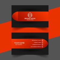 vector abstract black and red office visiting card template design