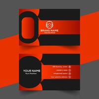 vector abstract black and red office visiting card template design