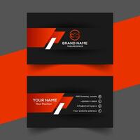 vector abstract black and red office visiting card template design