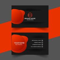 vector abstract black and red office visiting card template design