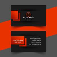 vector abstract black and red office visiting card template design