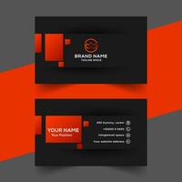 vector abstract black and red office visiting card template design