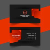 vector abstract black and red office visiting card template design