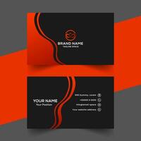 vector abstract black and red office visiting card template design