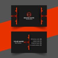vector resumen negro y rojo oficina visitando tarjeta modelo diseño