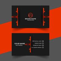 vector abstract black and red office visiting card template design