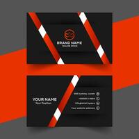 vector abstract black and red office visiting card template design