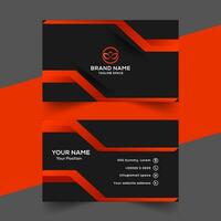 vector abstract black and red office visiting card template design