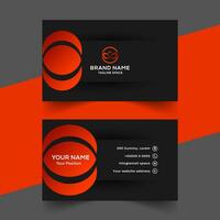 vector abstract black and red office visiting card template design