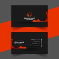 vector abstract black and red office visiting card template design