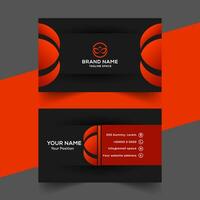 vector abstract black and red office visiting card template design