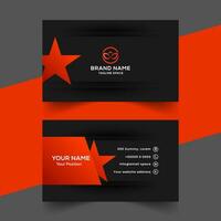 vector abstract black and red office visiting card template design