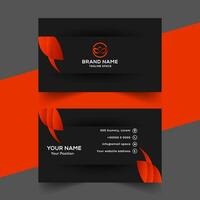 vector abstract black and red office visiting card template design