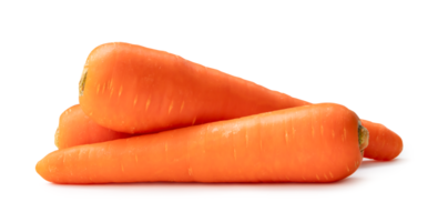 Fresh beautiful orange carrots in stack isolated in png file format Close up of healthy vegetable root