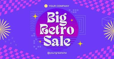 Retro Pixel Big Sale Facebook Ads template