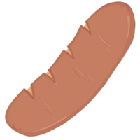 sausage isolated icon illustration American breakfast png