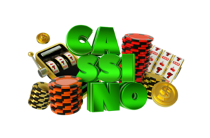 3d render object casino png