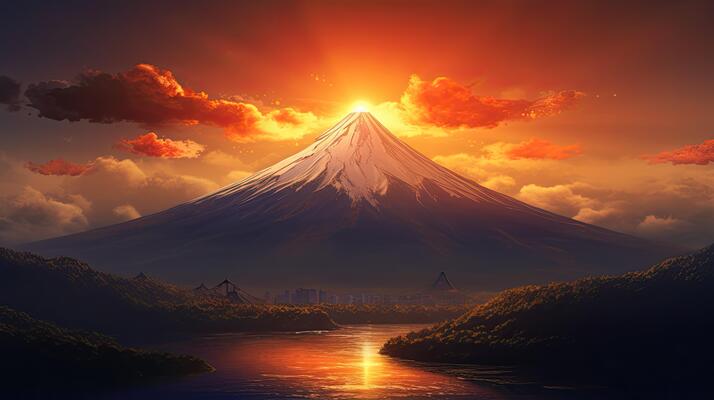 Japan Rising Sun Stock Photos, Images and Backgrounds for Free Download