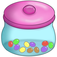 illustration de une verre pot de bonbons png