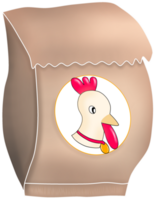 ilustración de de pollo bolso png