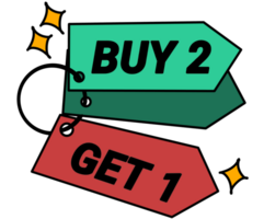 Buy 2 get 1 icon png