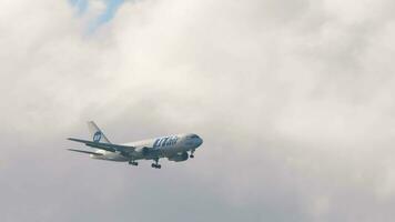 SOCHI, RUSSIAN FEDERATION NOVEMBER 20, 2020 - Utair Airbus A320 on final approach to Sochi International airport. video