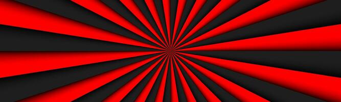 Black and red abstract header. Black and red lines banner. Bright pattern simple vector illustration photo