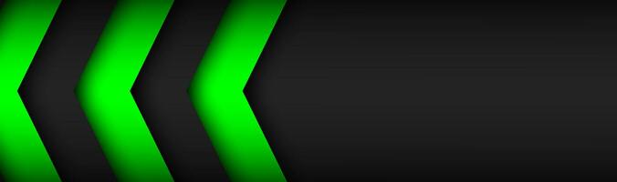 Black and green overlayed arrows. Abstract modern vector header with place for your text photo