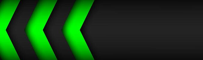 Black and green overlayed arrows. Abstract modern vector header with place for your text photo