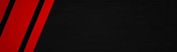 Black and red abstract vector header with place for your text. Business template banner photo