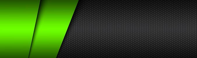 Black and green modern material vector header with a hexagonal mesh. Design banner with polygonal grid and blank space for your logo. Abstract website design photo