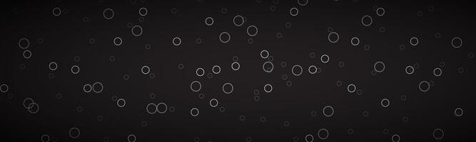 Black abstract header with grey rings. Simple geometric pattern banner. Vector illustration photo