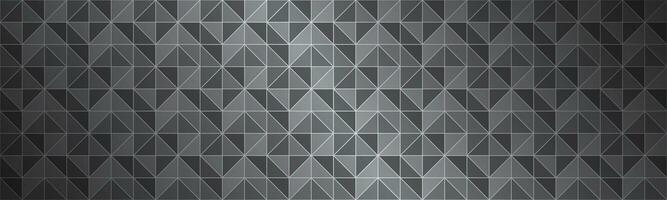 Abstract black and grey header composed of triangles with different transparency. Modern vector banner. Metallic look background photo