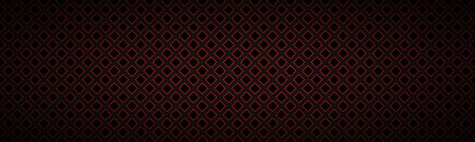 Black and red abstract header with outline of squares. Simple vector illustration photo