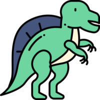 Simple Green Dinosaurs Colorful Icons Colorful png