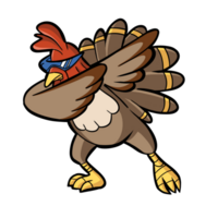 funny thanksgiving turkey dabbing dance png