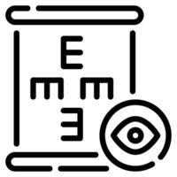 Eye Examination Chart Icon illustration, for web, app, infographic, etc vector
