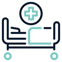 Patient Bed Icon illustration, for web, app, infographic, etc vector