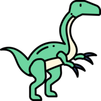 Simple Green Dinosaurs Colorful Icons Colorful png