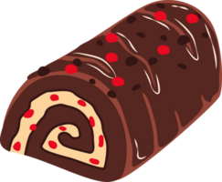 cioccolato pane dolce dolce fresco cartone animato etichetta png