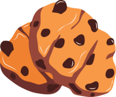 chocolate marrón galletas dulce postre Fresco dibujos animados pegatina png